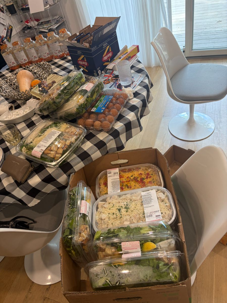 Boxes of fresh meals and salads ready to go